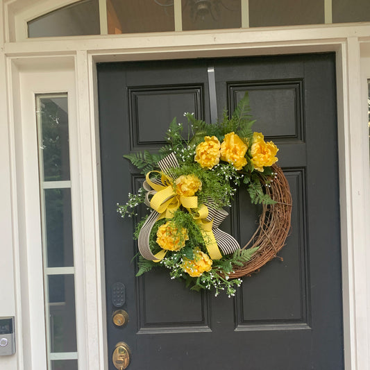 Marigold Peace Fall Door Wreath